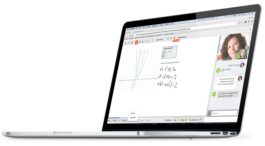 WyzAnt Whiteboard Tool